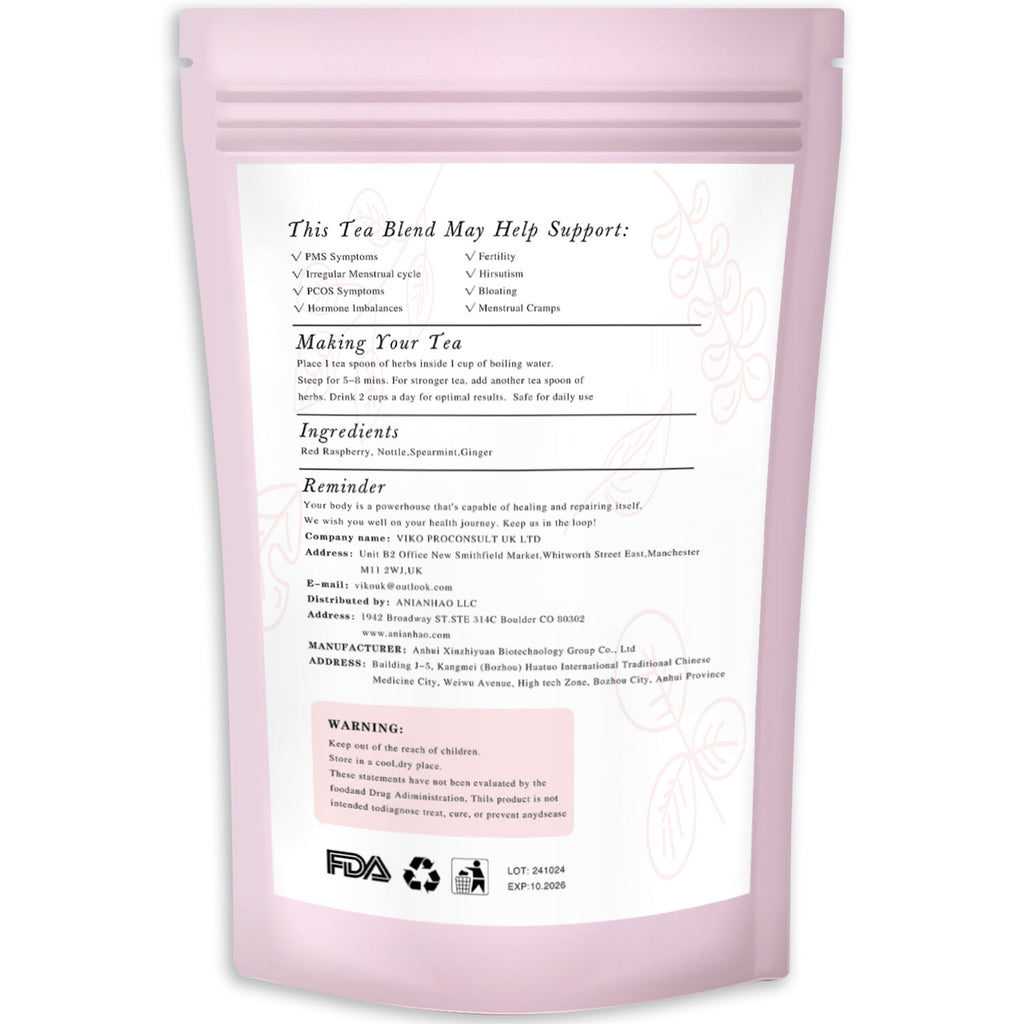 Hormone Balance Tea for Women, Natural Menstrual Cycle Support, Spearmint