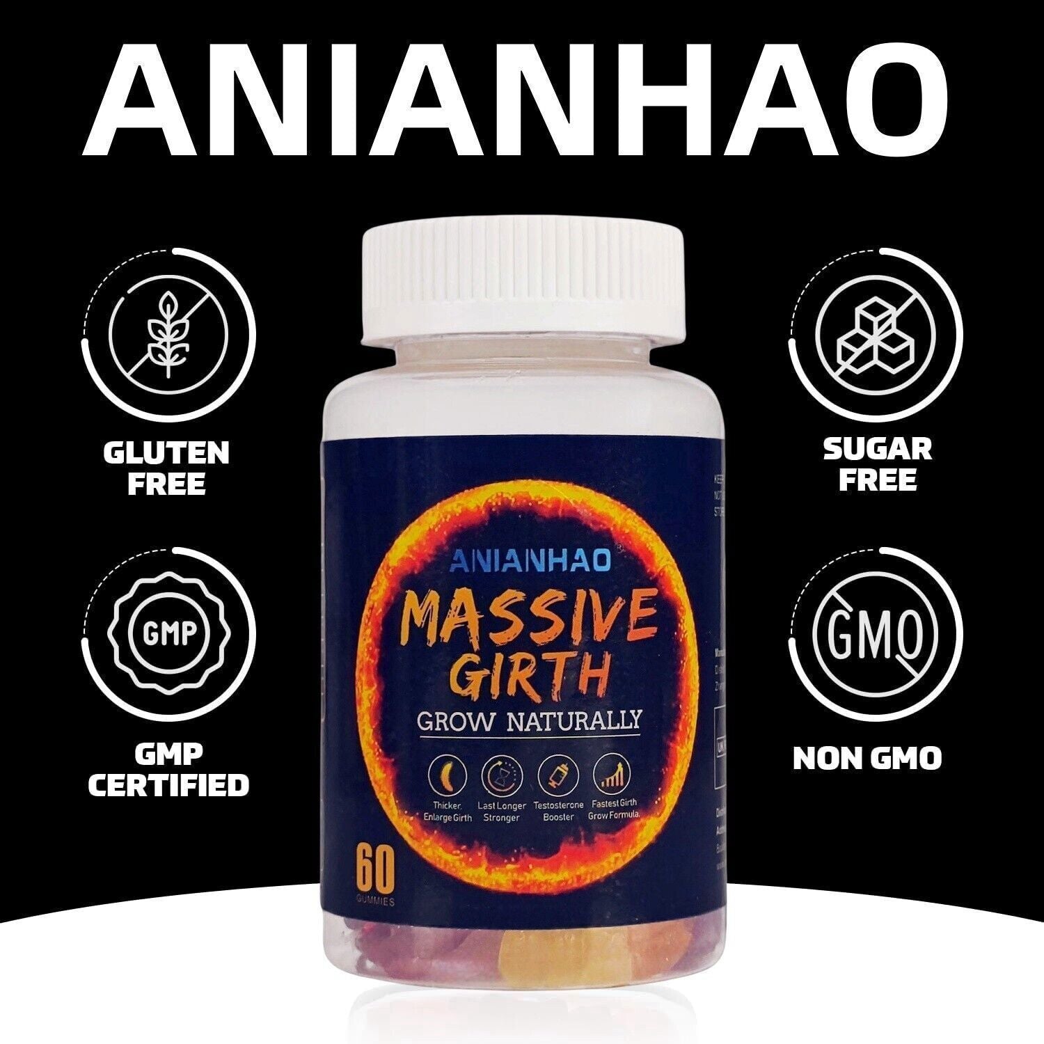 Male Performance Gummies - Enlarge Girth & Enhance Stamina Naturally