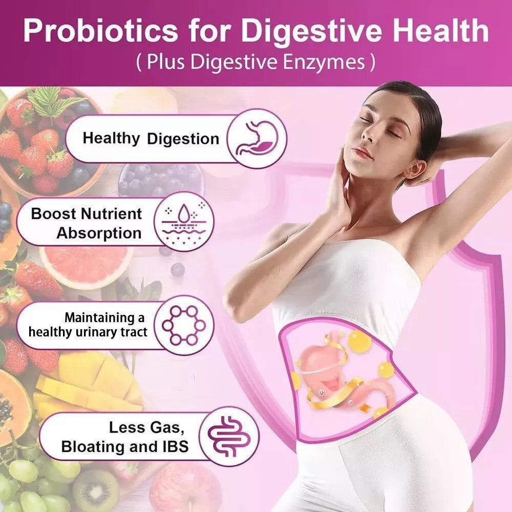 Probiotics for Women+Prebiotics-Boost Digestive, Vaginal,Urinary & Immune Health