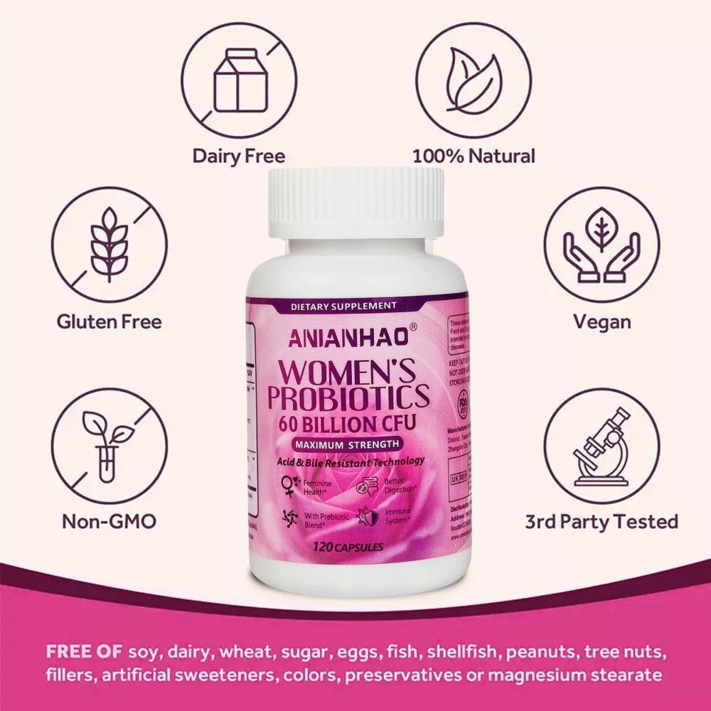 Probiotics for Women+Prebiotics-Boost Digestive, Vaginal,Urinary & Immune Health