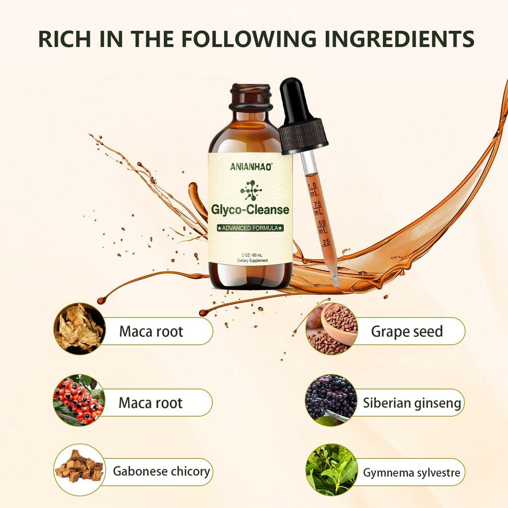 Glyco Clean Drops for Blood Sugar Support,Energy&Vitality-Natural Liquid Formula