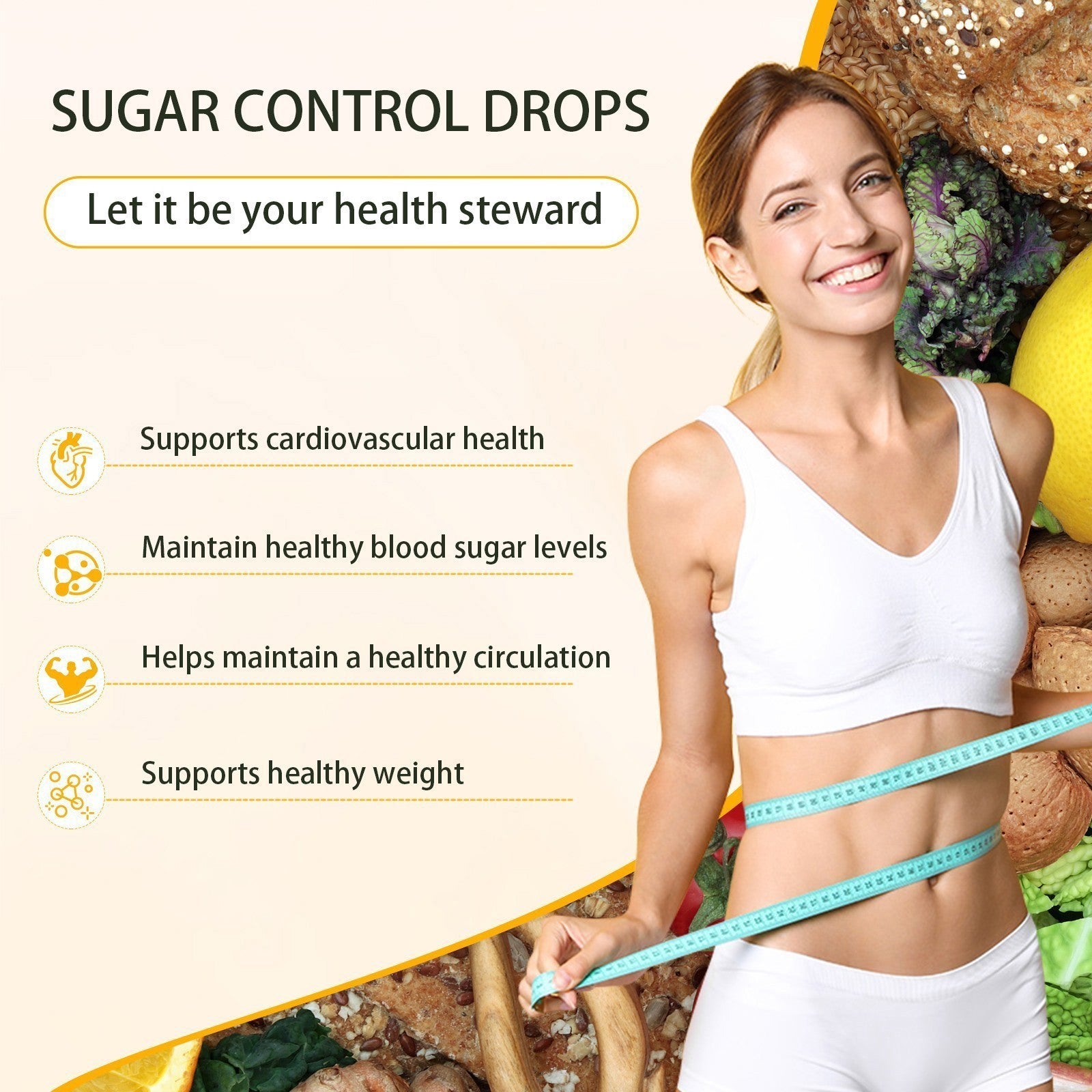 Glyco Clean Drops for Blood Sugar Support,Energy&Vitality-Natural Liquid Formula