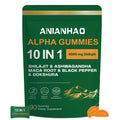 10-in-1 Alpha Gummies|4000mg Shilajit for Cognitive Support,Energy&Stress Relief