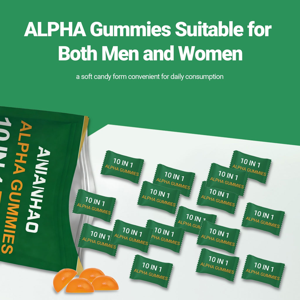 10-in-1 Alpha Gummies|4000mg Shilajit for Cognitive Support,Energy&Stress Relief