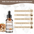 Lion's Mane Reishi Drops | 6-in-1 Mushroom Tincture for Immunity & Focus, 2oz